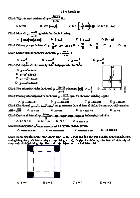 Đề minh họa môn Toán - Đề 10